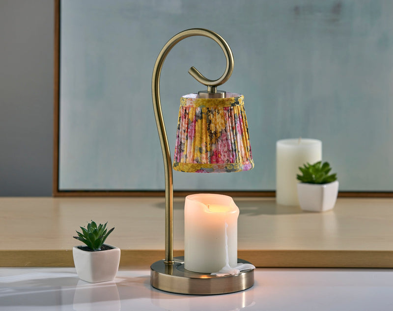 Perry Candle Warmer Lamp in Antique Brass