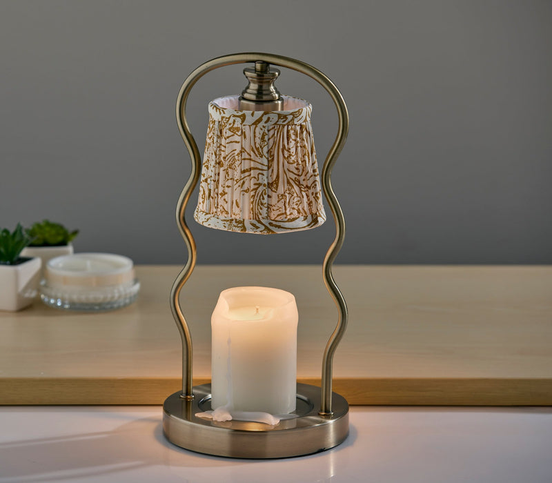 Twirl Candle Warmer Lamp in Antique Brass