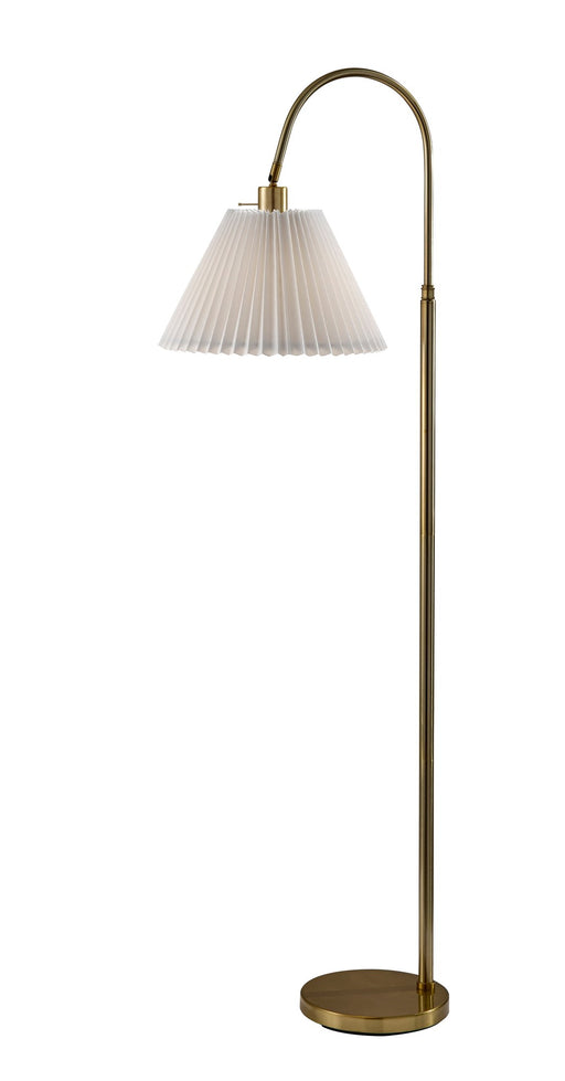 Thalia Arc Floor Lamp in Antique Brass