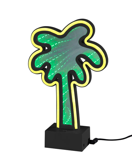 Infinity Palm Tree LED Neon Table Lamp in Black