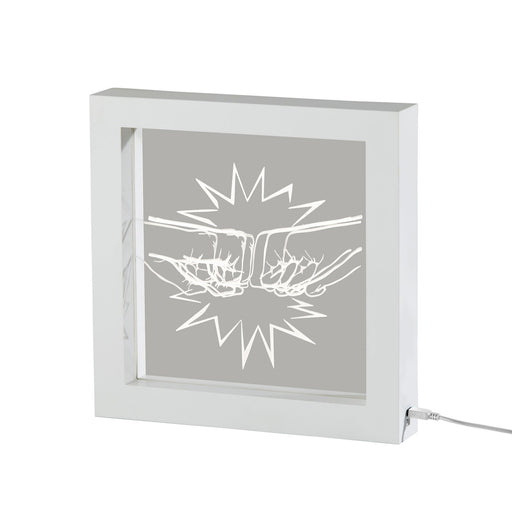 Fist Bump LED Light Box in White