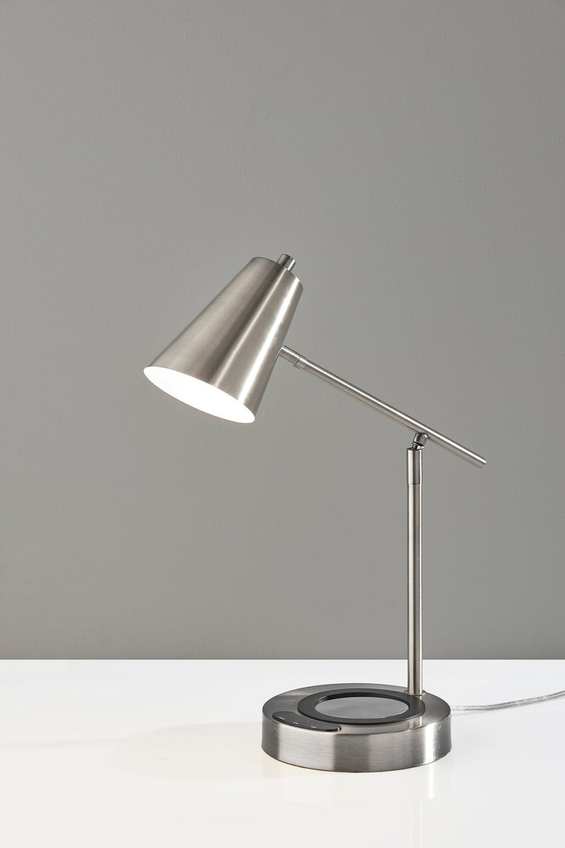 Cup Warming Desk Lamp in Brushed Steel