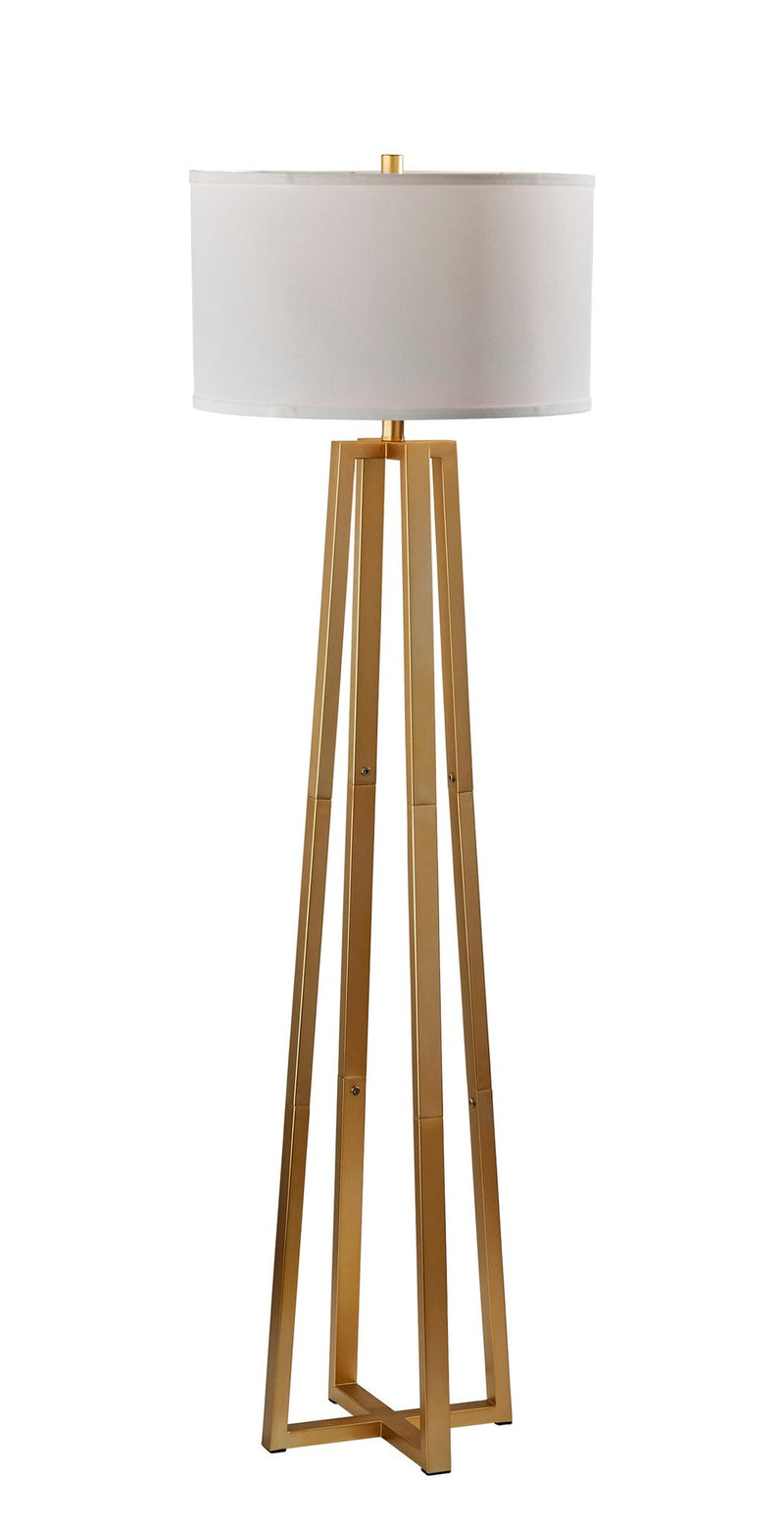 Oakley Floor Lamp in Antique Brass