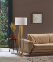 Oakley Floor Lamp in Antique Brass