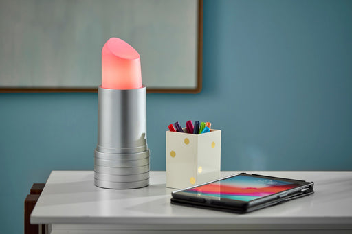 Lipstick Accent Lamp in Silver