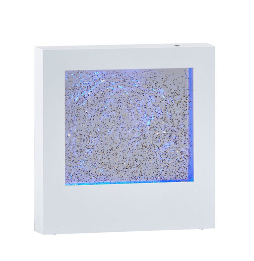 Glitter LED Light Box in White