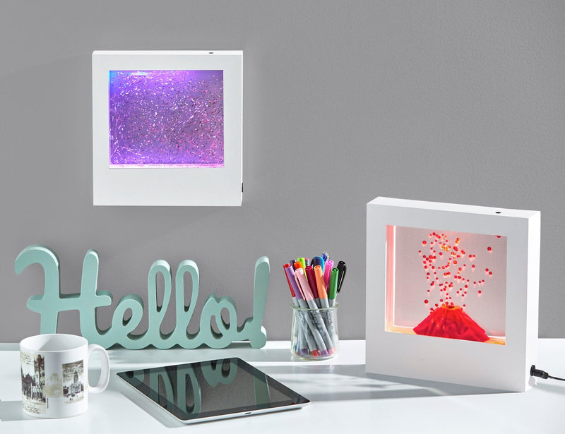 Glitter LED Light Box in White