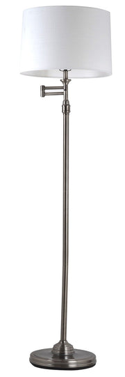 Aaron Swing-Arm Floor Lamp in Antique Pewter