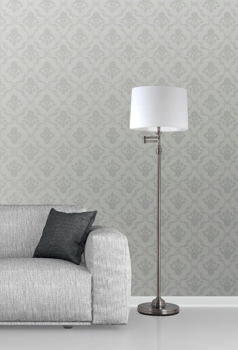 Aaron Swing-Arm Floor Lamp in Antique Pewter