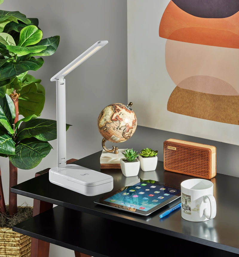 UV-C Sanitizing LED Desk Lamp in White