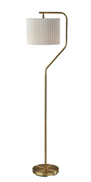 Evan Arc Floor Lamp in Antique Brass