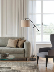 Milo Arc Floor Lamp in Black