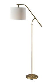 Milo Arc Floor Lamp in Antique Brass