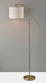 Milo Arc Floor Lamp in Antique Brass