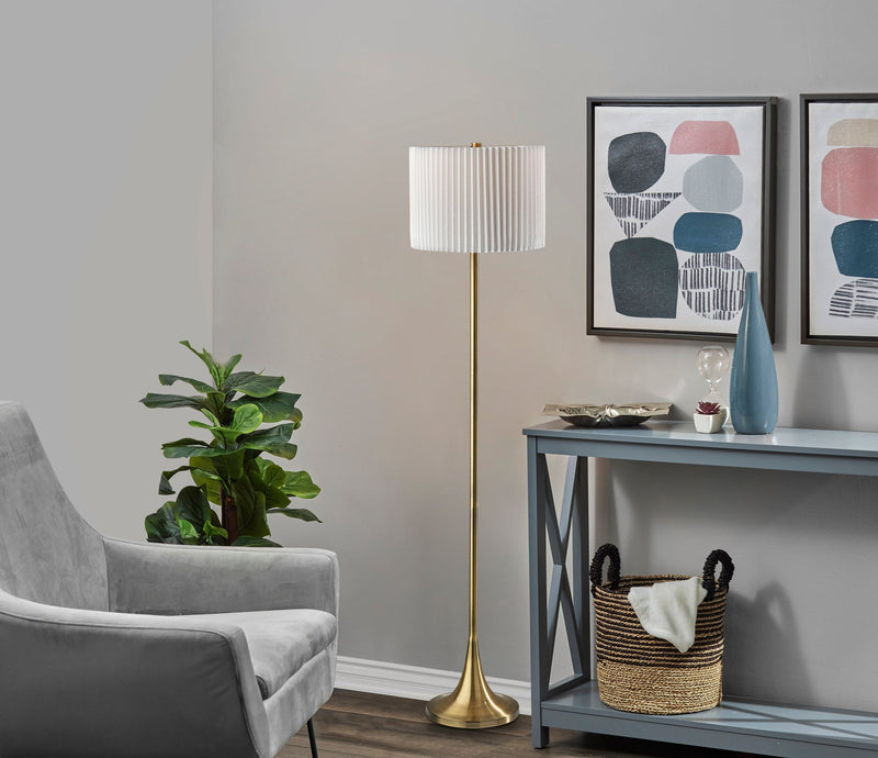 Eli Floor Lamp in Antique Brass
