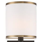 Sloane 1 Light 5" Sconce in Vibrant Gold + Black Forged