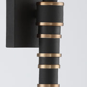 Sloane 1 Light 5" Sconce in Vibrant Gold + Black Forged