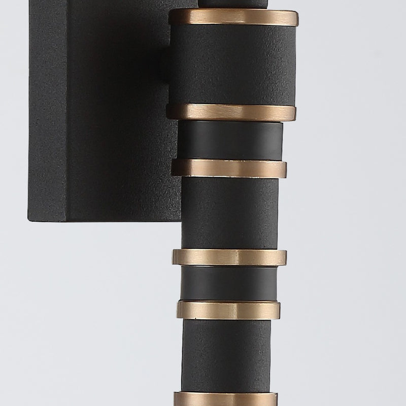 Sloane 1 Light 5" Sconce in Vibrant Gold + Black Forged
