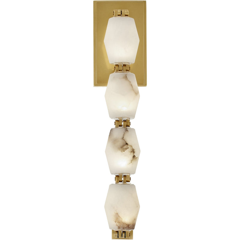 Collier Alabaster 15 Wall Sconce in Hand-Rubbed Antique Brass
