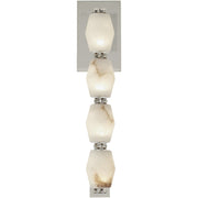 Collier Alabaster 15 Wall Sconce in Polished Nickel
