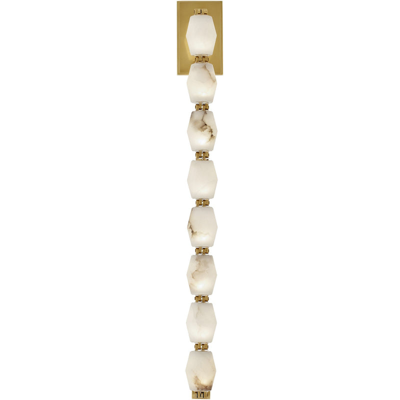 Collier Alabaster 28 Wall Sconce in Hand-Rubbed Antique Brass