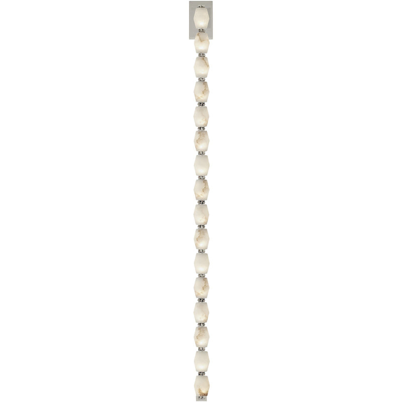 Collier Alabaster 53 Wall Sconce in Polished Nickel