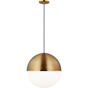 Akova X-Large Pendant in Aged Brass and Bright Brass