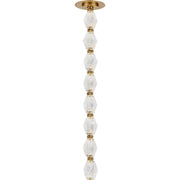 Collier 24 Pendant in Natural Brass Integrated with Crystal Glass