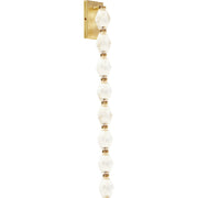 Collier 28 Wall Sconce in Natural Brass Integrated with Crystal Glass