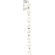 Collier 28 Wall Sconce in Polished Nickel Integrated with Crystal Glass