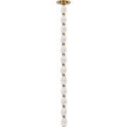 Collier 36 Pendant in Natural Brass Integrated with Crystal Glass