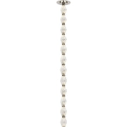 Collier 36 Pendant in Polished Nickel Integrated with Crystal Glass