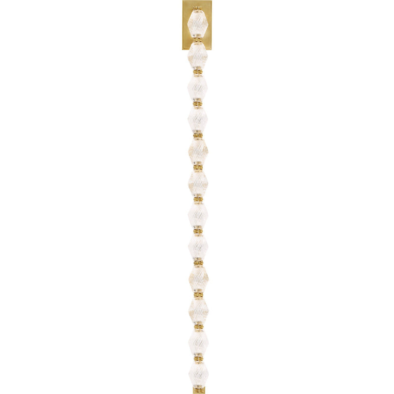 Collier 40 Wall Sconce in Natural Brass Integrated with Crystal Glass