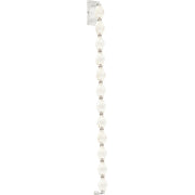 Collier 40 Wall Sconce in Polished Nickel Integrated with Crystal Glass