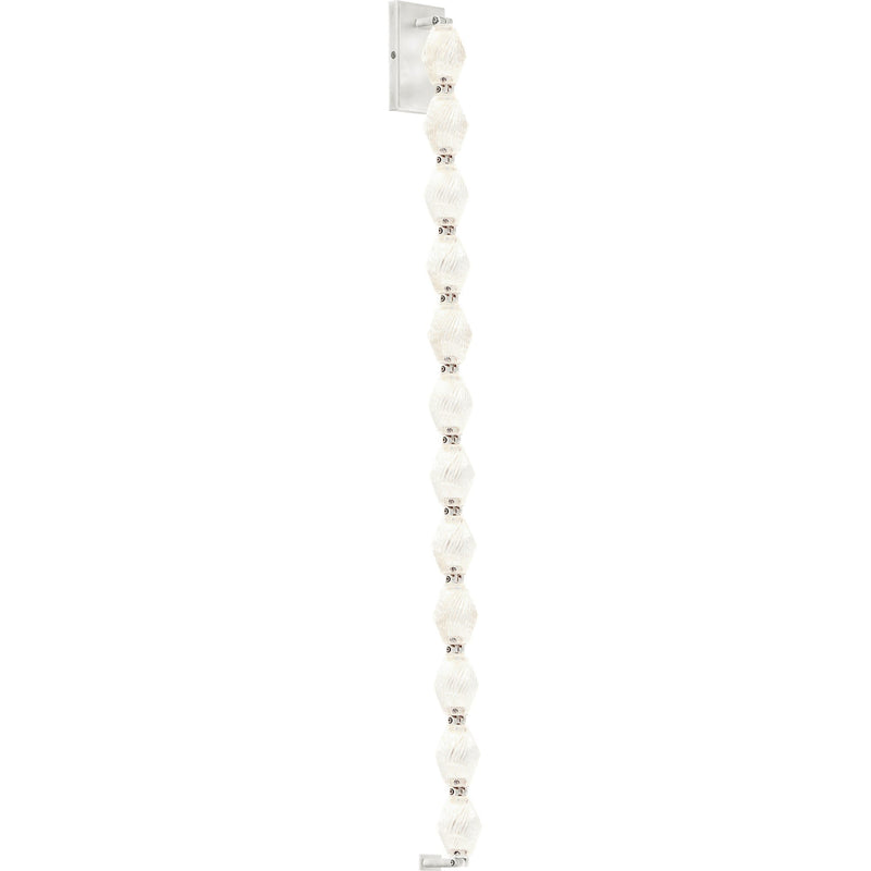 Collier 40 Wall Sconce in Polished Nickel Integrated with Crystal Glass