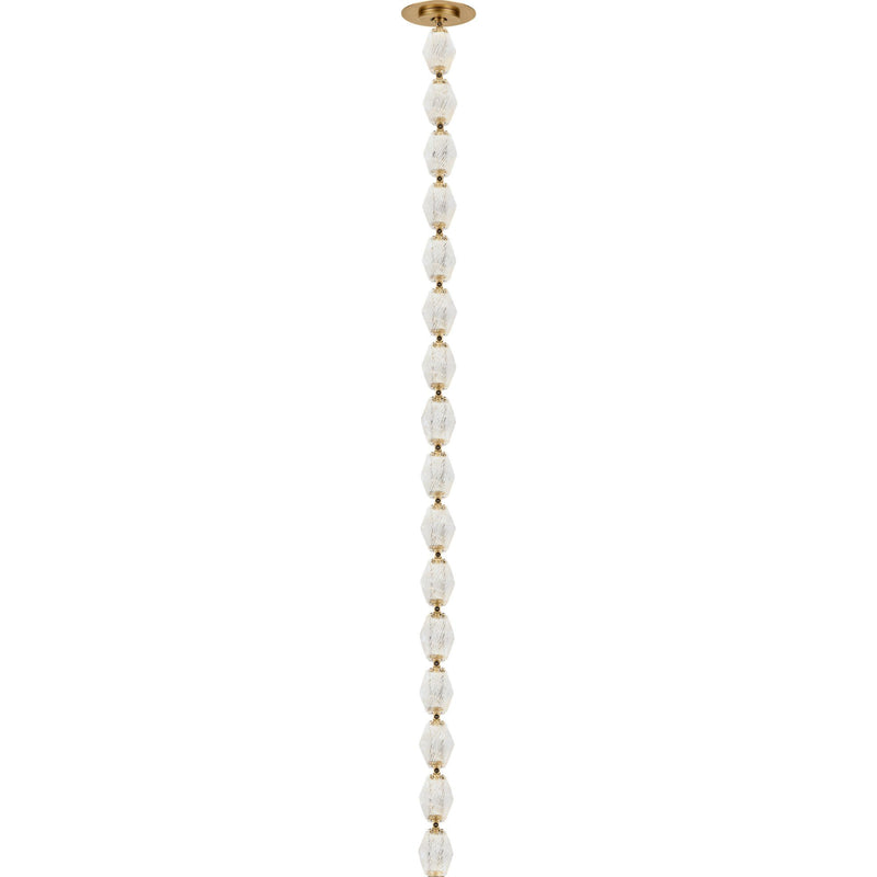 Collier 48 Pendant in Natural Brass with Crystal Glass