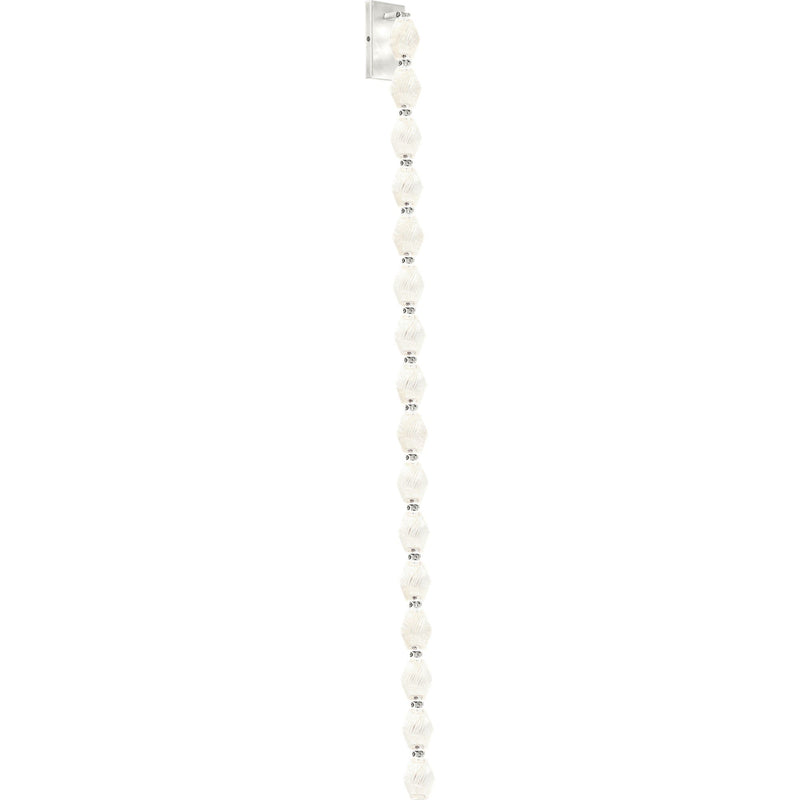 Collier 53 Wall Sconce in Polished Nickel Integrated with Crystal Glass