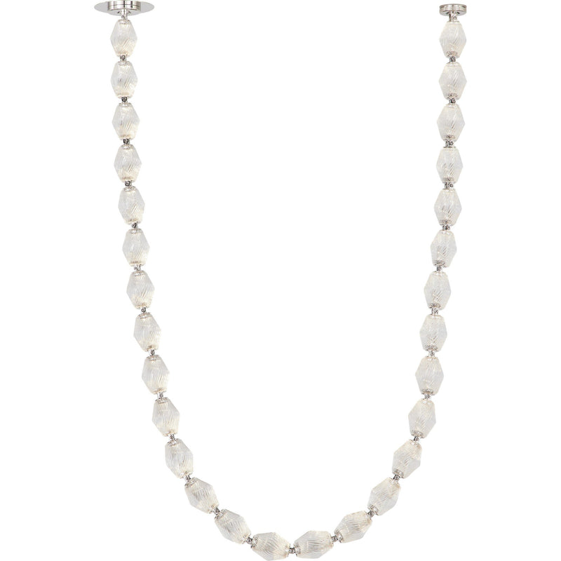 Collier 84 Pendant in Polished Nickel Integrated with Crystal Glass