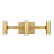 Dobson II 3-Light Bath Vanity Light in 3-Lite Shallow Natural Brass