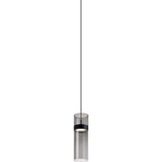 Manette Grande Pendant in Transparent Smoke Glass Black and Black