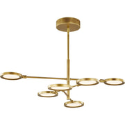 Spectica 6-Light Chandelier in Acrylic Plated Brass