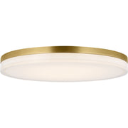 Wyatt Large Flush Mount in Natural Brass
