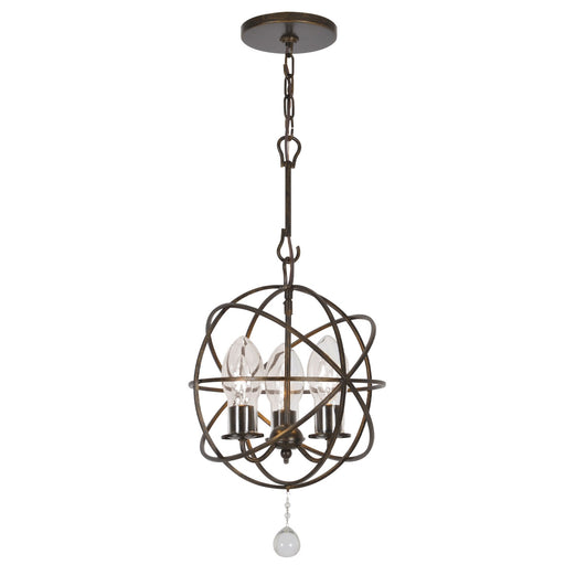 Solaris 3 Light 12" Outdoor Chandelier in English Bronze