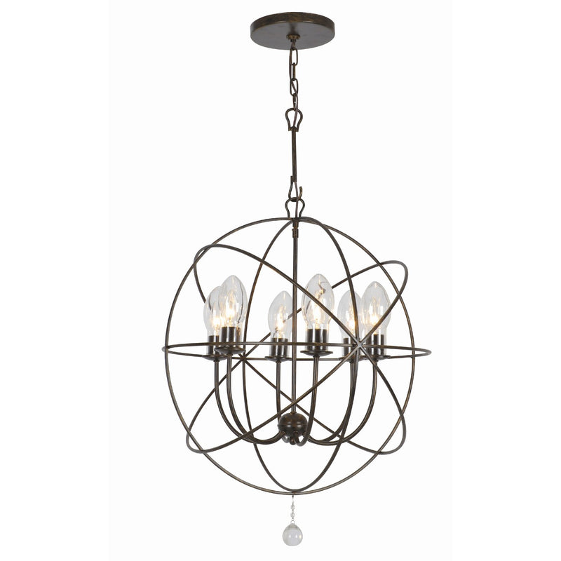 Solaris 6 Light 22.5" Outdoor Chandelier in English Bronze