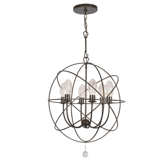 Solaris 6 Light 22.5" Outdoor Chandelier in English Bronze