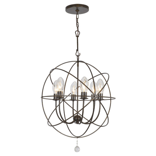 Solaris 6 Light 28.5" Outdoor Chandelier in English Bronze