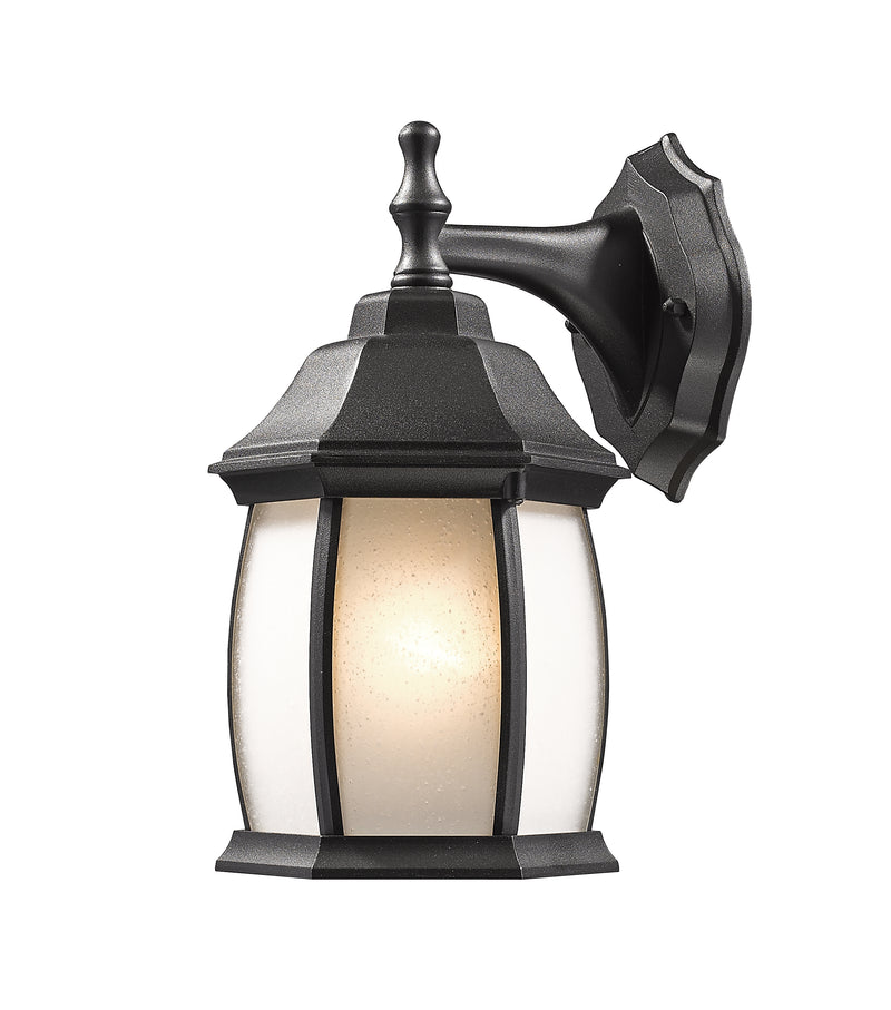 Waterdown 1 Light 6" Outdoor Wall Light, 11.75" Tall in Black