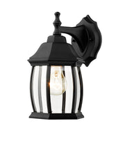 Waterdown 1 Light 6" Outdoor Wall Light, 11.75" Tall in Black