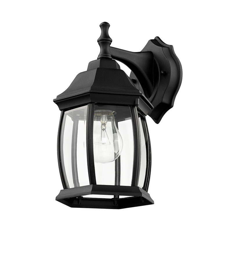 Waterdown 1 Light 6" Outdoor Wall Light, 11.75" Tall in Black