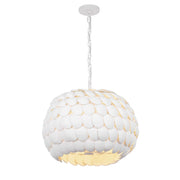 Talia 5 Light 20.5" Pendant in Matte White
